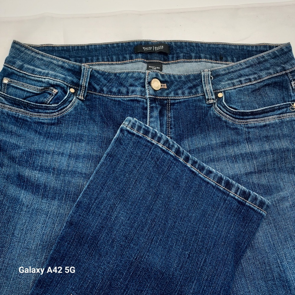 White House Black Market Bootcut Jeans Dark Wash Blue Denim Size 12 Regular